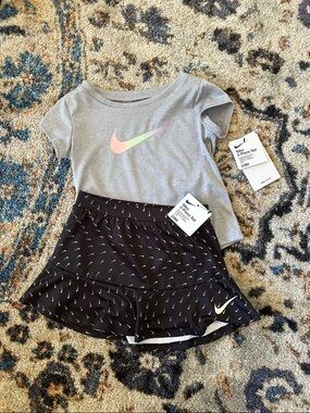 NWT Girls Nike Dri-Fit Athletic Skirt Set